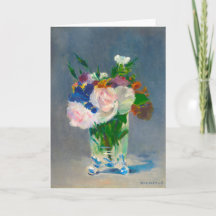 Flores de Manet em um Vaso Cristal