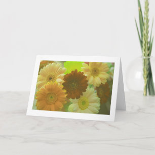Cartão Flores de margarida amarelas Nota de fotos ou Cart