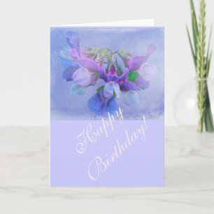 Cartão Flores de Praia de Pea - Feliz Aniversário