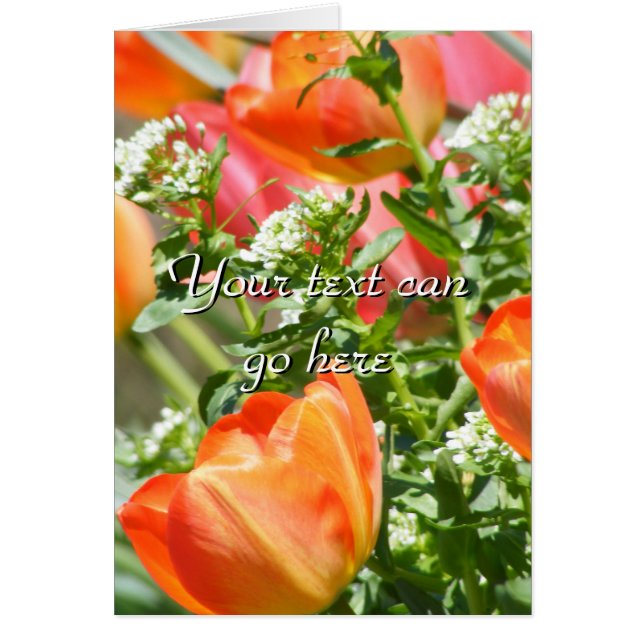 Cartão Flores de primavera (Frente)