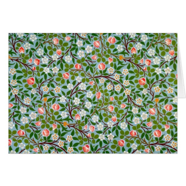 Cartão Flores de Primavera (Frente horizontal)