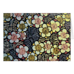 CARTÃO FLORES DE PRIMAVERA AMARELO DE TINTA BRANCA HAIKU/