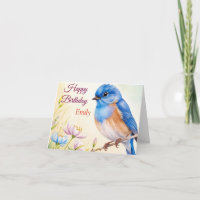 Flores de primavera de Aves Azuis Personalizadas
