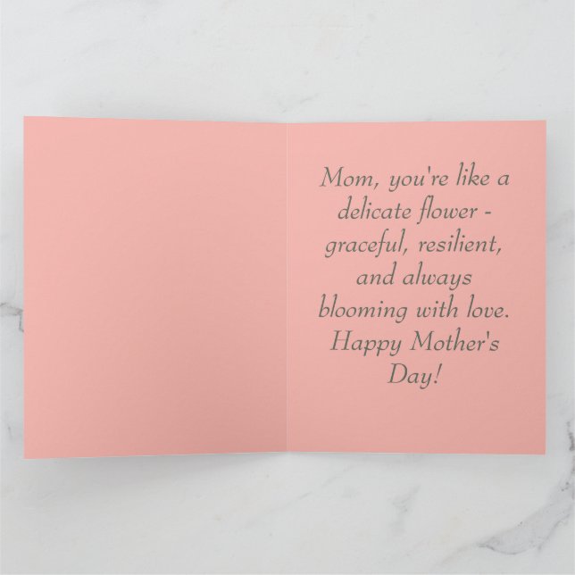 Cartão Flores de Primavera em Azul de Ovo de Tordo (Interior)