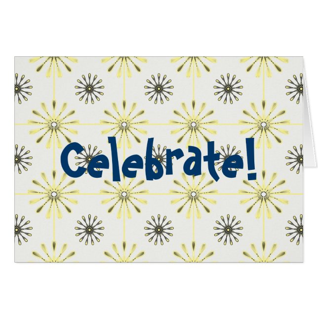 Cartão Flores De Retro Espiral Escolhem Sua Cor De Fundo (Frente Horizontal)