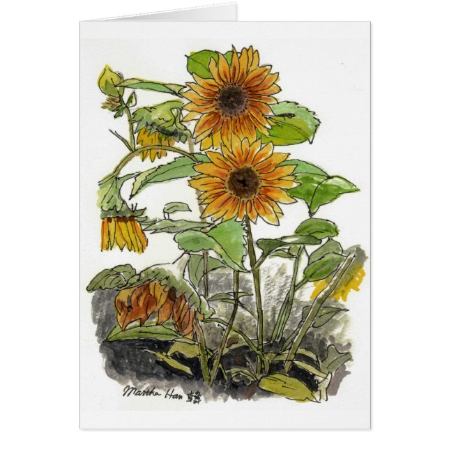 Cartão Flores de Sun (Frente)