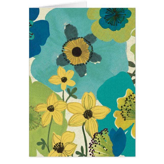 Cartão Flores decorativas do jardim (Frente)