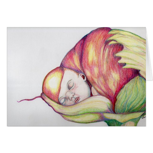 Cartão Flores do bebê (Frente horizontal)