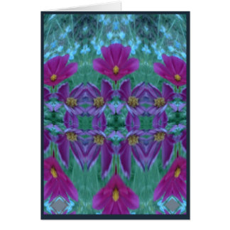 Cartão Flores do caleidoscópio