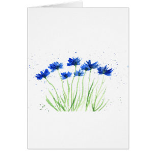 Cartão Flores dos Cornflowers