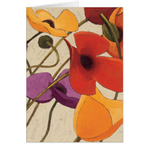 Cartão Flores e hastes do primavera