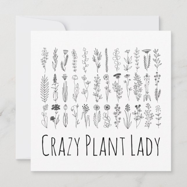 Cartão Flores E Plantas De Tinta (Frente)