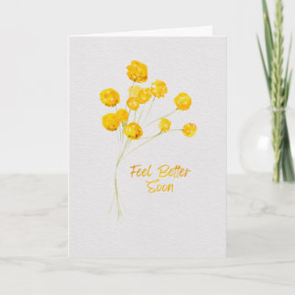 Cartão Flores em Aquarela Amarelo Alegre Seja Melhor Logo