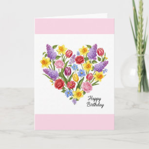 Cartão Flores Felizes E Bonito Flores De Aniversário Bons