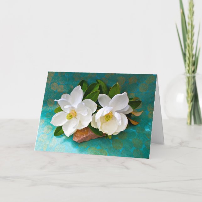 Cartão Flores | Flor Magnolia (Frente)