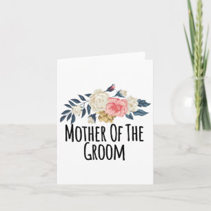 Cartão Flores Florais, Mãe Engraçada Do Groom, Dizendo Sa