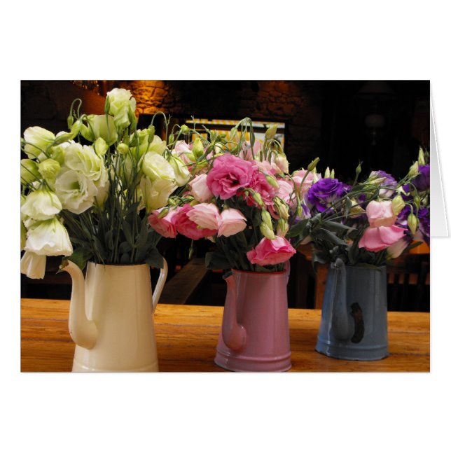 Cartão Flores francesas (Frente Horizontal)