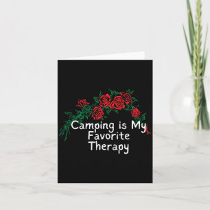 Cartão Flores gráfico retrô vermelho é camping favorito