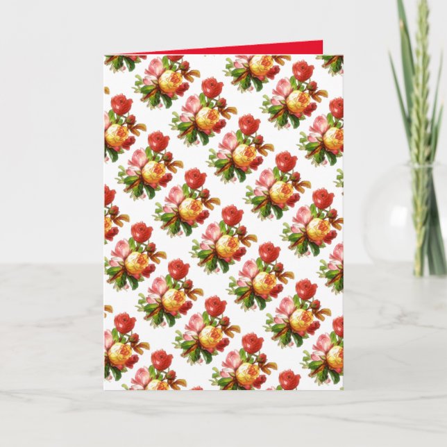 Cartão Flores Jardim de Rosas Inglês Dia das Mães  (Frente)