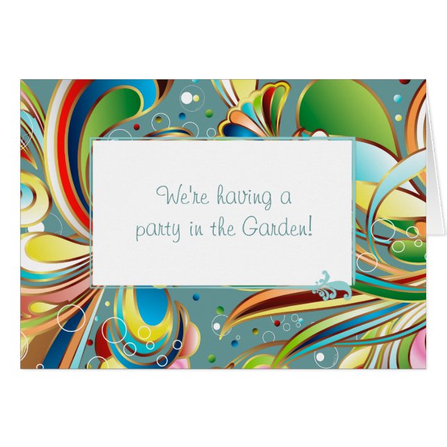 Cartão Flores Nadadoras Gordas (Frente Horizontal)