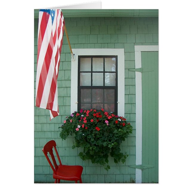 Cartão Flores no celeiro (Frente)