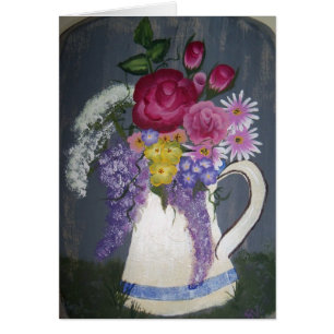 Cartão "Flores no jarro "