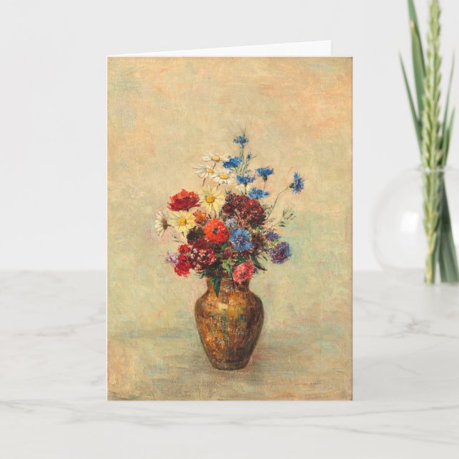 Cartão Flores num Vaso (Frente)