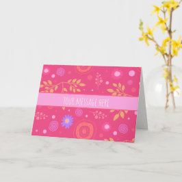 Cartão Flores Personalizadas Brancas Inspirividade Rosa N