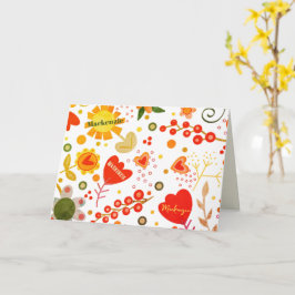 Cartão Flores Personalizadas Inspirividade Corações Flora