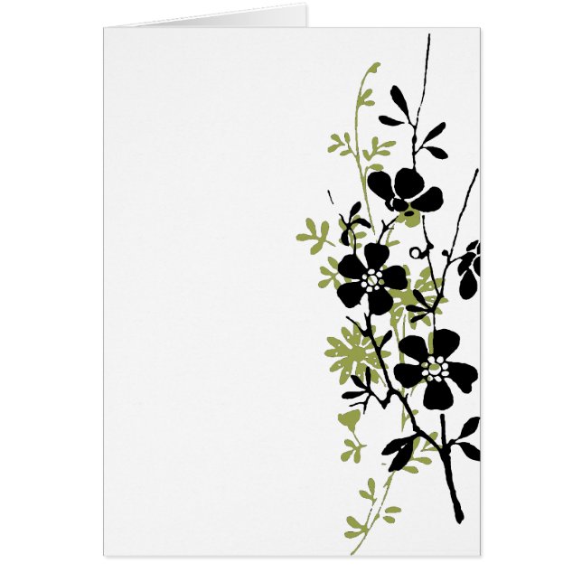 Cartão Flores pressionadas (Frente)