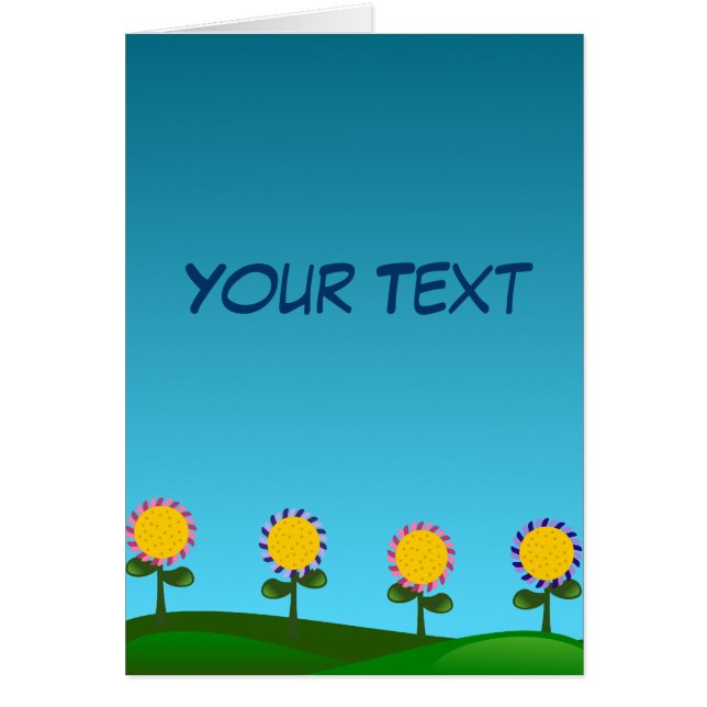 Cartão Flores rosa e roxa (Frente)