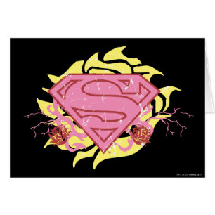 Cartão Flores Rosa Supergirl