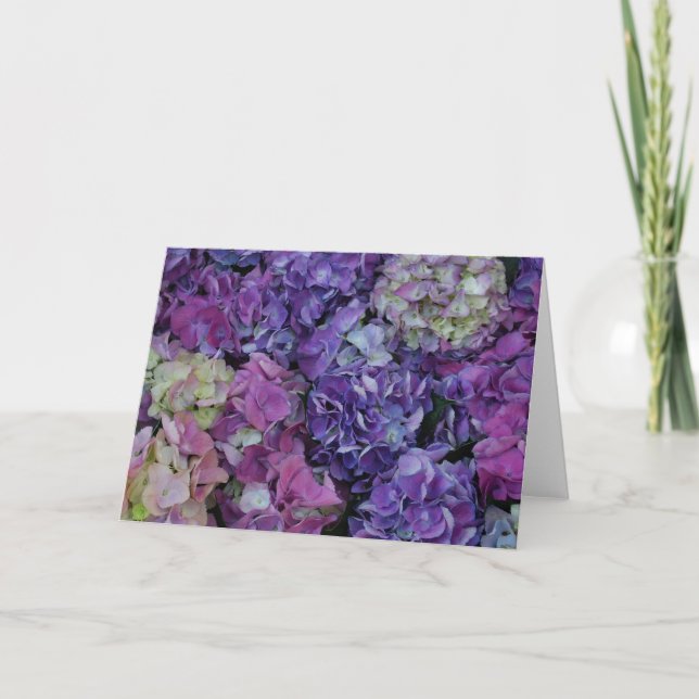 Cartão Flores Roxas (Frente)