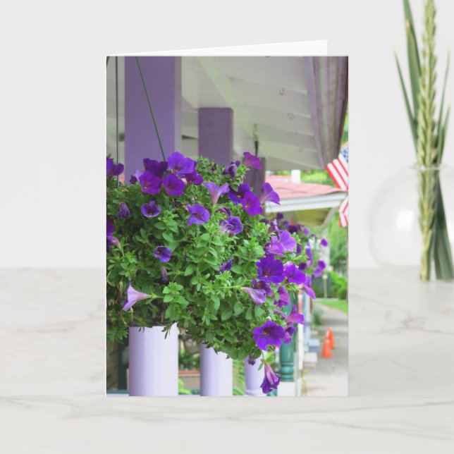 Cartão Flores Roxas - Vinha de Martha (Frente)