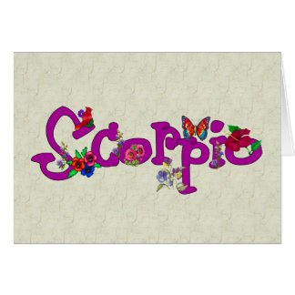 Cartão Flores Scorpio