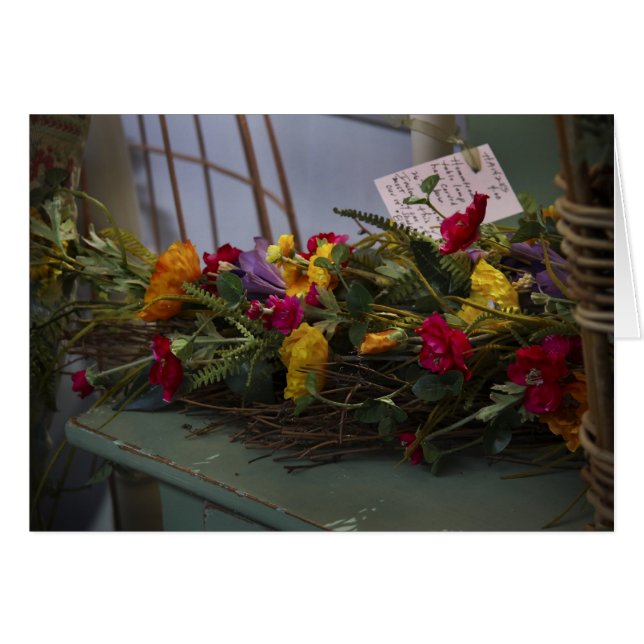 Cartão Flores secadas (Frente Horizontal)