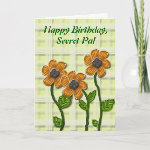 Cartão Flores Secretas Pal Birthday