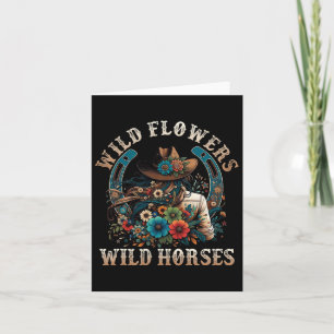 Cartão Flores Selvagens de Cowgirl dos Sundes Meridionais