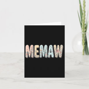 Cartão Flores selvagens Memaw Dia de as mães Floral Memaw