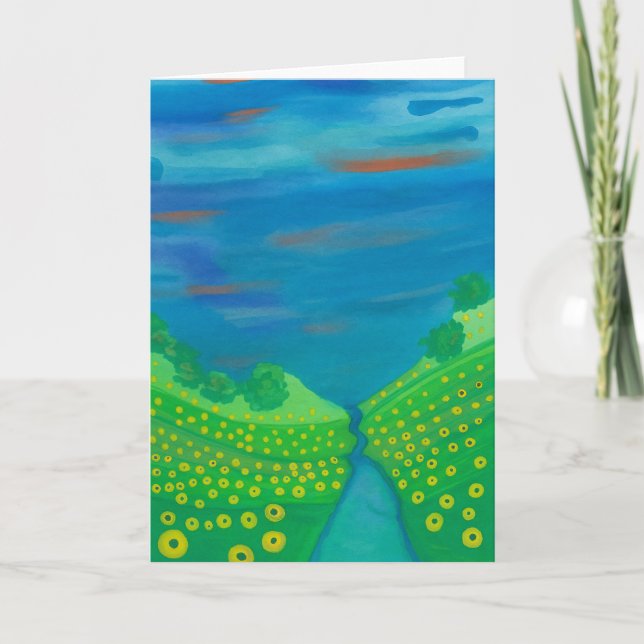 Cartão Flores selvagens no Vale do Vestido (Frente)