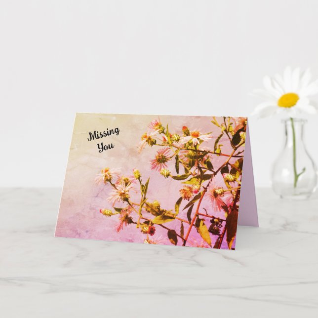 Cartão Flores Selvagens, Rosa, Personalizáveis (Planta pequena)