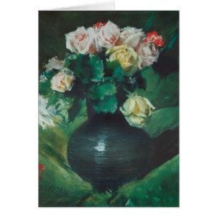 Cartão Flores (também conhecidas como Rosas) por William