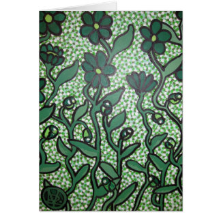 Cartão Flores verdes
