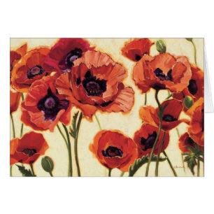 Cartão Flores vermelhas