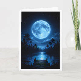 Cartão Floresta Celestial Iluminada pela Lua Estética