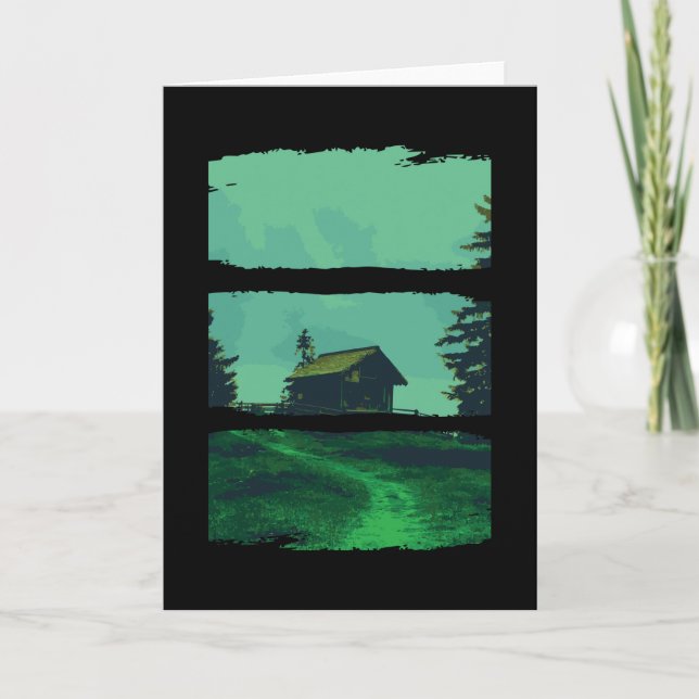 Cartão floresta,design florestal (Frente)