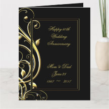 Floresta Dourada Negra 50º aniversário 8,5 x 11