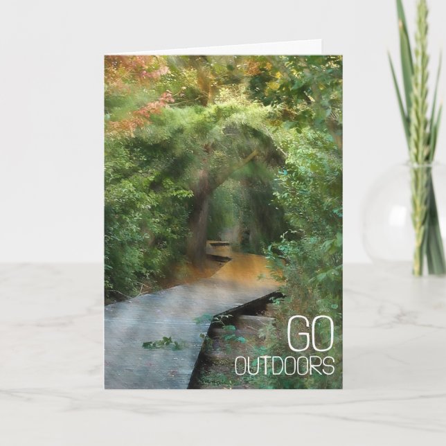 Cartão Floresta Inspiradora Com Barragens Solares (Frente)