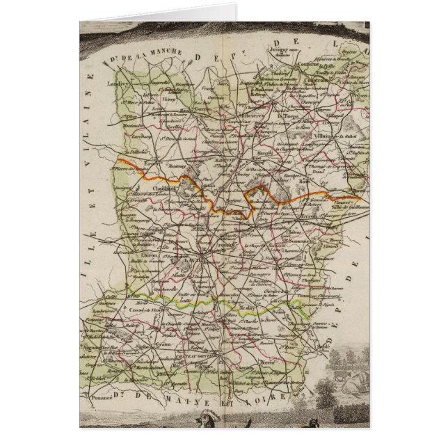 Cartão Floresta, limites distritais (Frente)