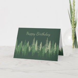 Cartão Floresta Terapêutica Natural de Aniversário Conect